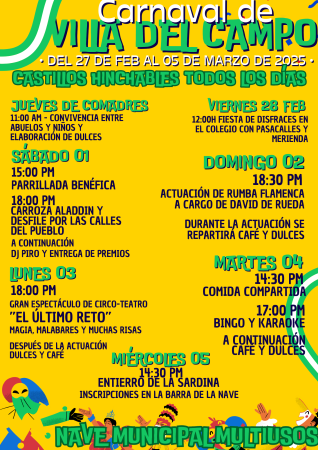 Imagen Programación de carnaval 2025.