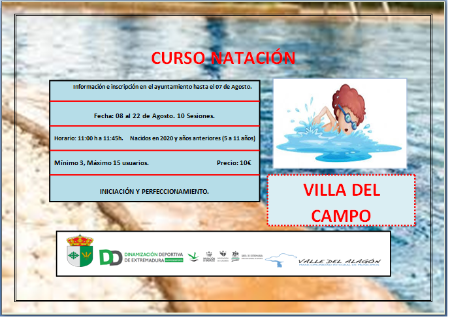 Imagen CURSO NATACIÓN NIÑOS ( INICIACIÓN Y PERFECCIONAMIENTO)